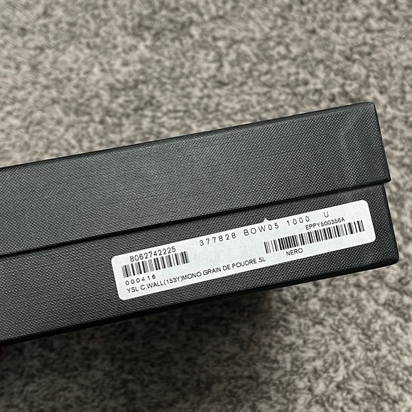 Saint Laurent Cassandre Grain De Poudre Chain Wallet Crossbody WOC - Picture 8 of 8